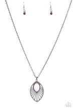 Load image into Gallery viewer, Court Couture Purple Rhinestone Gunmetal Necklace Paparazzi Accessories