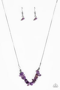 purple,short necklace,Back to Nature Purple Necklace