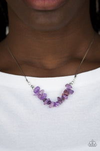 purple,short necklace,Back to Nature Purple Necklace