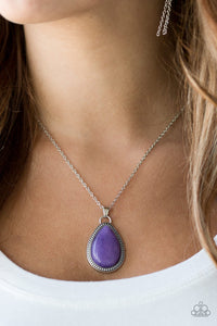 Purple,Short Necklace,Silver,On The Home Frontier Purple Necklace