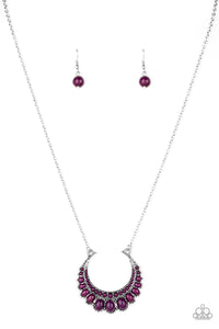 Long Necklace,Purple,Silver,Count to Zen Purple Necklace