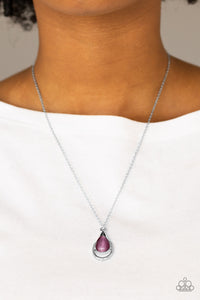 moonstone,purple,Just Drop it Purple Moonstone Necklace