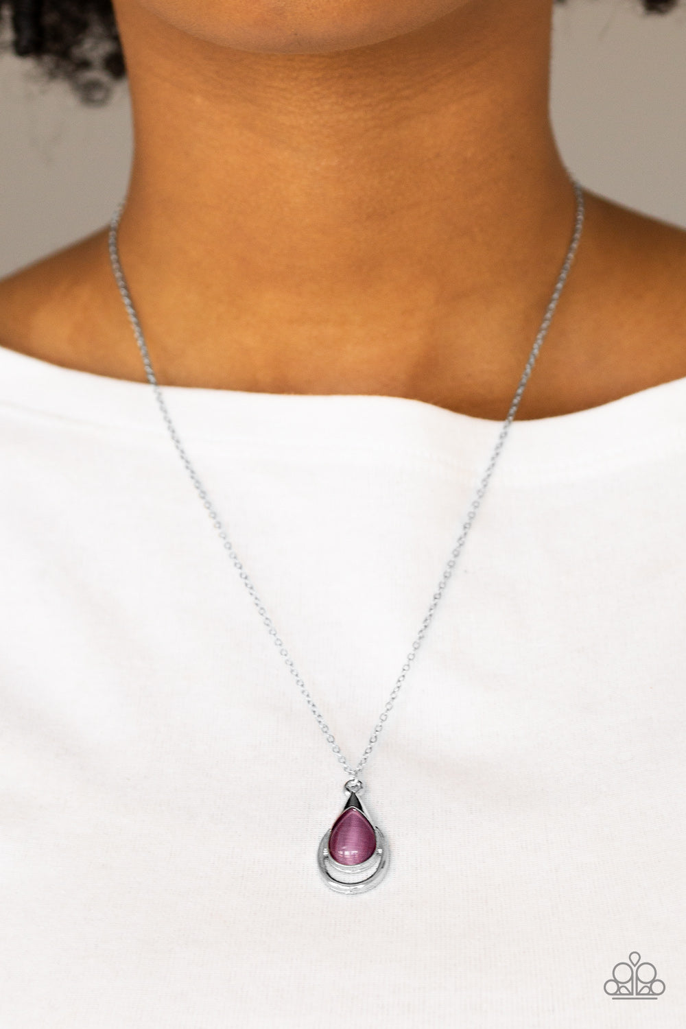 Just Drop it Purple Moonstone Necklace Paparazzi Accessories