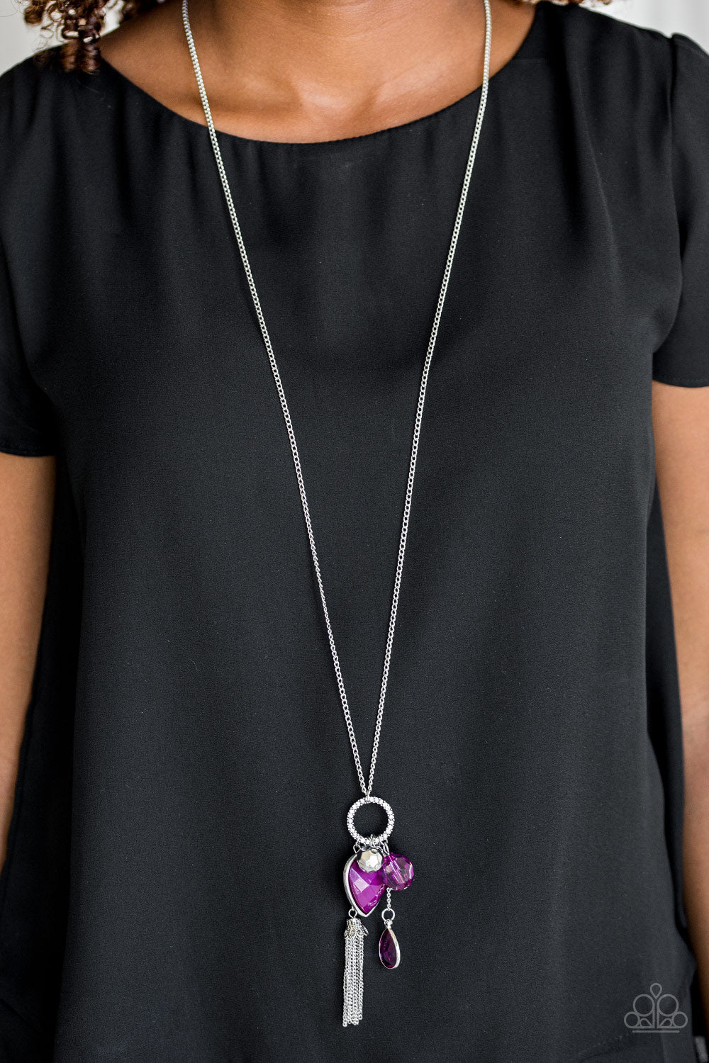 Haute Heartbreaker Purple Necklace Paparazzi Accessories