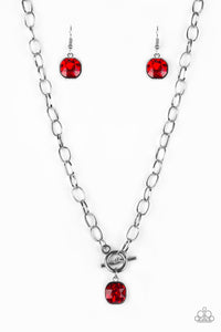 red,toggle,Dynamite Dazzle Red Toggle Necklace