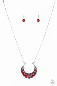 long necklace,red,Count to Zen Red Necklace