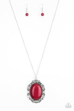 Load image into Gallery viewer, Vintage Vanity Red Necklace Paparazzi Accessories