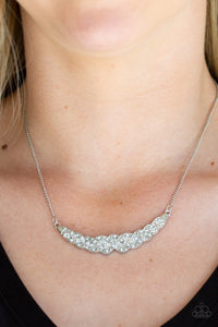 rhinestones,silver,white,Whatever Floats Your Yacht White Necklace