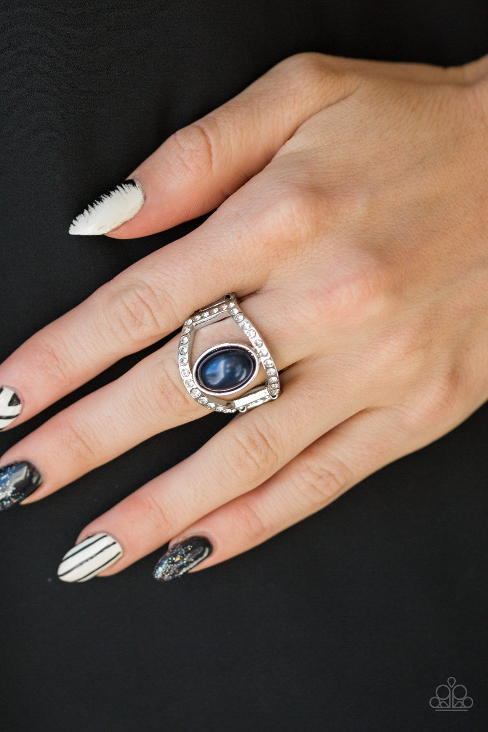 Radiating Riches Blue Pearl Ring Paparazzi Accessories