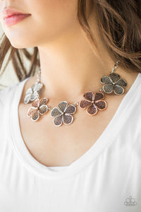 copper,floral,short necklace,No Common Daisy Multi Necklace