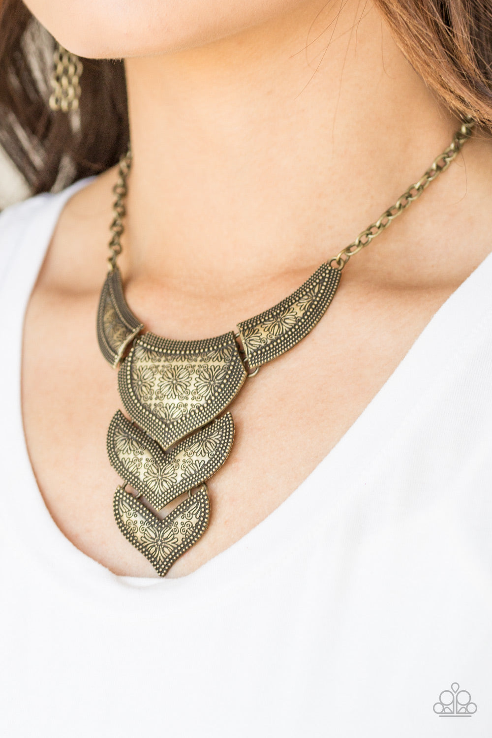 Texas Temptress Brass Necklace Paparazzi Accessories