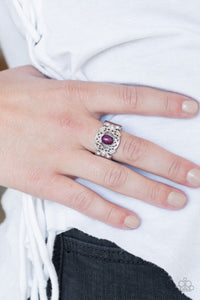 Pearls,purple,stretchy,Mod Modest Purple Pearl Ring