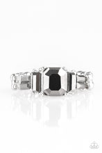Load image into Gallery viewer, Born To Rule Silver Hematite Rhinestone Ring Paparazzi Accessories
