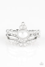 Load image into Gallery viewer, Timeless Tiaras - White Pearl Rhinestone Ring Paparazzi Accessories