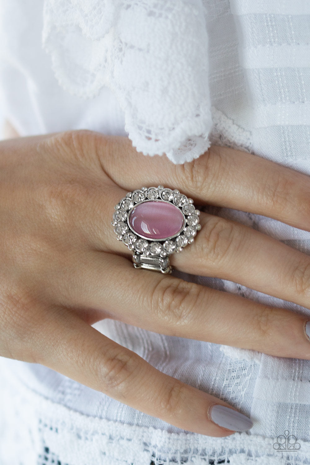 Cinderella Cinderella Pink Moonstone Ring Paparazzi Accessories