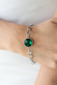 green,toggle,All Aglitter Green Rhinestone Toggle Bracelet