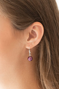 long necklace,Pearls,purple,silver,Uptown Talker Purple Pearl Necklace