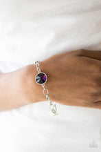 Load image into Gallery viewer, All Aglitter Purple Toggle Bracelet Paparazzi Accessories