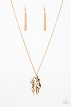 Load image into Gallery viewer, Fiercely Fall Gold Necklace Paparazzi Accessories