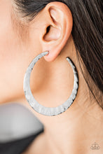 Load image into Gallery viewer, Slayers Gonna Slay Silver Hoop Earring Paparazzi Accessories