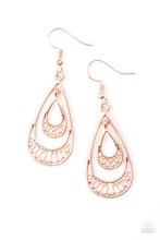 Load image into Gallery viewer, REIGNed Out Rose Gold Earring Paparazzi Accessories