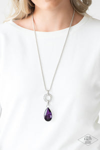 long necklace,purple,rhinestones,Lookin Like a Million Purple Necklace