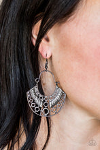 Load image into Gallery viewer, Indigenous Idol Black Gunmetal Earring Paparazzi Accessories