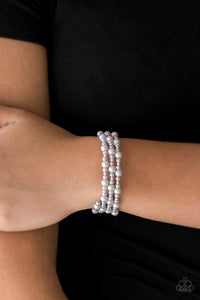 coil,Pearls,silver,Classic Confidence Silver Pearl Coil Bracelet