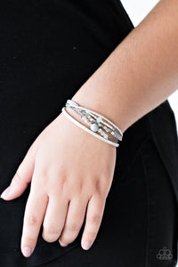 leather,silver,Take A Spacewalk Silver Urban Bracelet