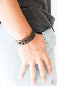 brown,leather,Bring Out the West In You Brown Leather Urban Bracelet