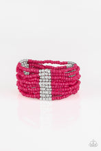 Load image into Gallery viewer, Outback Odyssey Pink Seed Bead Bracelet Paparazzi Accessories