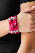 Load image into Gallery viewer, Outback Odyssey Pink Seed Bead Bracelet Paparazzi Accessories