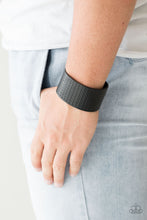 Load image into Gallery viewer, Wild Wrangler Black Leather Urban Bracelet Paparazzi Accessories