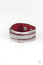 Load image into Gallery viewer, Rebel In Rhinestones Red Bracelet Paparazzi Accessories