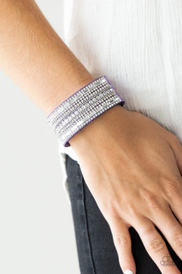 Rebel Radiance Purple Leather Wrap Bracelet Paparazzi Accessories