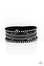 Load image into Gallery viewer, Seize The Sass Black Wrap Bracelet Paparazzi Accessories