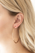 Load image into Gallery viewer, Hoop Hero Gold Hoop Earrings Paparazzi Accessories
