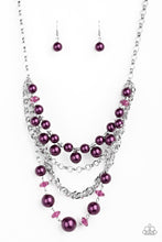 Load image into Gallery viewer, Rockin Rockette Purple Pearl Necklace Paparazzi Accessories