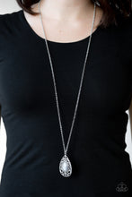 Load image into Gallery viewer, Modern Majesty Silver Moonstone Necklace Paparazzi Accessories