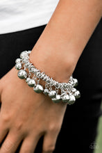 Load image into Gallery viewer, Ballroom Baller Silver Stretchy Bracelet Paparazzi Accessories