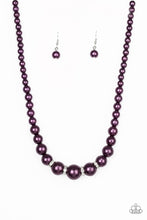 Load image into Gallery viewer, Party Pearls Purple Necklace Paparazzi Accessories