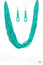 Load image into Gallery viewer, The Show Must Congo On Blue Seed Bead Necklace Paparazzi Accessories