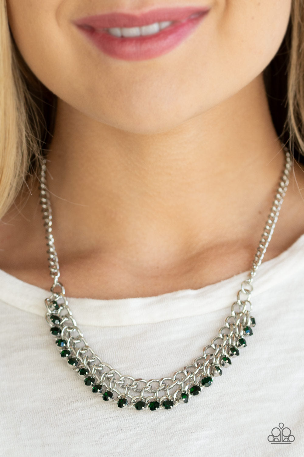 Glow and Grind Green Necklace Paparazzi Accessories