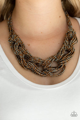 City Catwalk - Copper Seed Bead Necklace Paparazzi Accessories