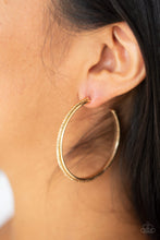 Load image into Gallery viewer, Girl Gang Gold Hoop Earring Paparazzi Accessories