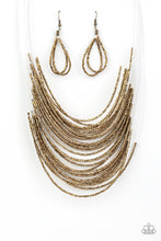 Load image into Gallery viewer, Catwalk Queen Brass Necklace Paparazzi Accessories