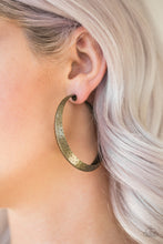 Load image into Gallery viewer, Jungle to Jungle Brass Hoop Earring Paparazzi Accessories