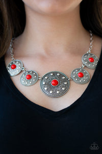 red,short necklace,Hey SOL Sister Red Necklace