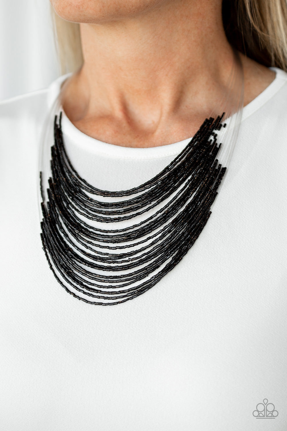 Catwalk Queen - Black Seed Bead Necklace Paparazzi Accessories