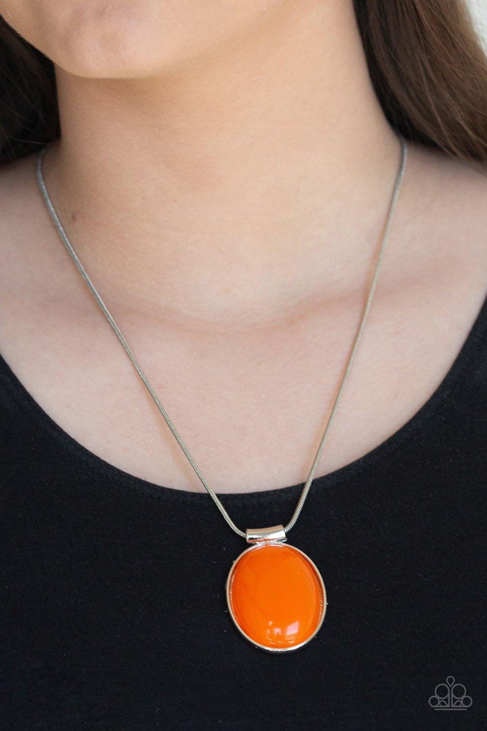 Rising Stardom Orange Necklace Paparazzi Accessories